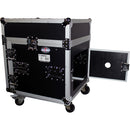 ProX 10U Vertical Rack x 10U Top Mixer DJ Combo Flight Case