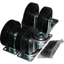 ProX 12U Vertical Rack Front load with 10U Top Mixer DJ Combo Flight Case with Laptop Shelf and Casters