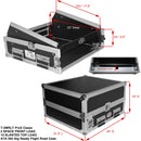 ProX 2U Vertical Rack x 10U Top Mixer DJ Combo Flight Case with Laptop Shelf