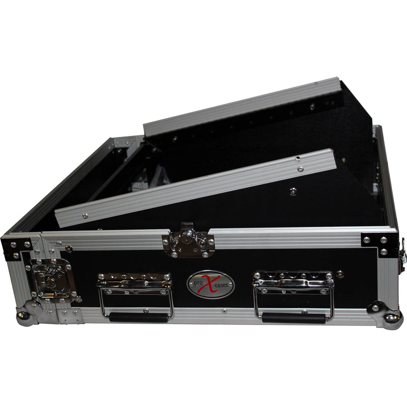 ProX 2U Vertical Rack x 10U Top Mixer DJ Combo Rack Flight Case