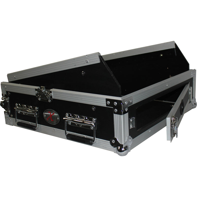 ProX 2U Vertical Rack x 10U Top Mixer DJ Combo Rack Flight Case