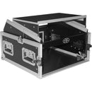 ProX 4U Vertical Rack x 10U Top Mixer DJ Combo Flight Case with Laptop Shelf
