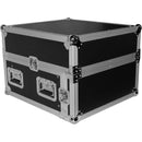 ProX 4U Vertical Rack x 10U Top Mixer DJ Combo Flight Case with Laptop Shelf