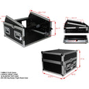 ProX 4U Vertical Rack x 10U Top Mixer DJ Combo Flight Case with Laptop Shelf