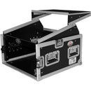 ProX 6U Vertcal Rack x 10U Top Mixer DJ Combo Flight Case with Laptop Shelf