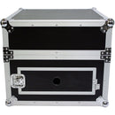 ProX 6U Vertcal Rack x 10U Top Mixer DJ Combo Flight Case with Laptop Shelf
