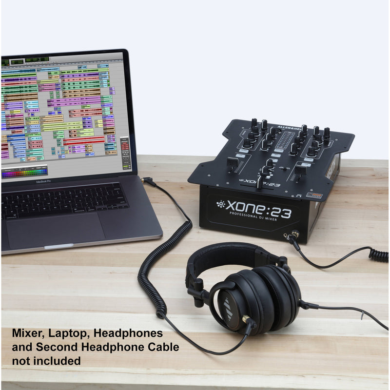 Polsen RC-2500 Stereo 3.5mm TRS Cable for DJH-2500 DJ Headphones (Black)