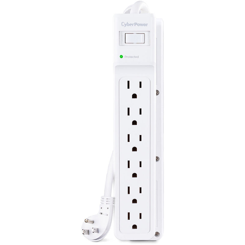 CyberPower B615 6-Outlet Essential Surge Protector (White)