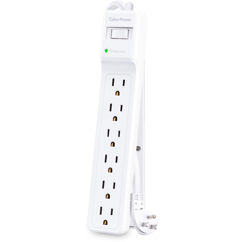 CyberPower B615 6-Outlet Essential Surge Protector (White)