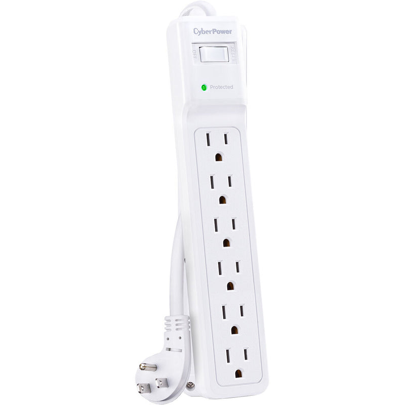 CyberPower B615 6-Outlet Essential Surge Protector (White)