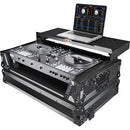 ProX Flight Case with Laptop Shelf, 1 RU Rackspace & Wheels for RANE ONE (Black on Black)