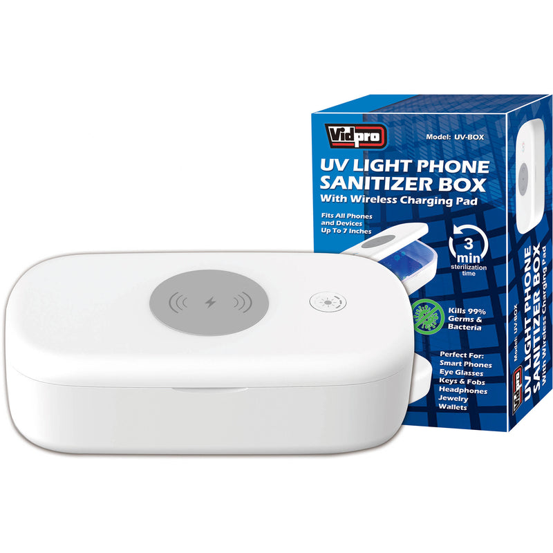 Vidpro UV-BOX UVC Sanitizer Box with Wireless Charging Pad