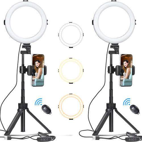 VIJIM Ring Light with Vlog Tripod Kit (Pair)