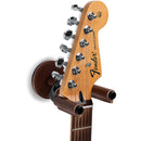 Levy's Black Forged Guitar Hanger with Brown Leather