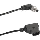 CAMVATE Coiled D-Tap to Locking DC 2.5mm Right-Angle Cable (Black, 39.4")