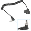 CAMVATE Coiled D-Tap to Locking DC 2.5mm Right-Angle Cable (Black, 39.4")