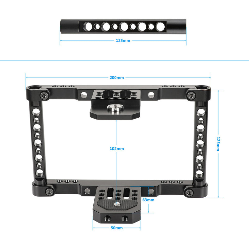 CAMVATE Director's Monitor Cage Kit with Dual Handgrips for 5 or 5.5" Monitor