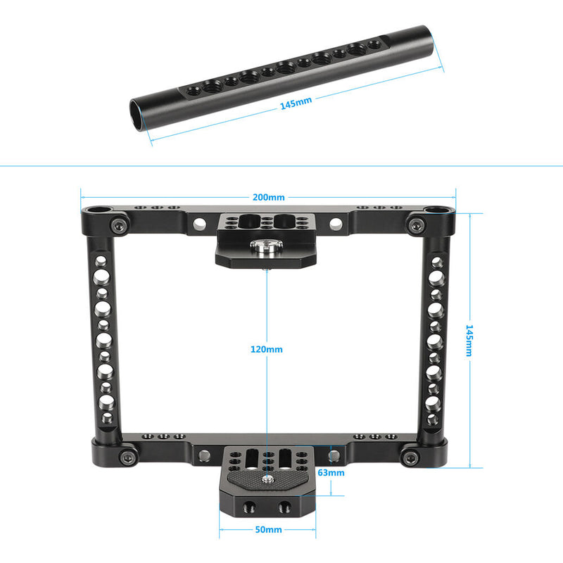 CAMVATE Director's Monitor Cage Kit with Dual Handgrips for 5 or 5.5" Monitor