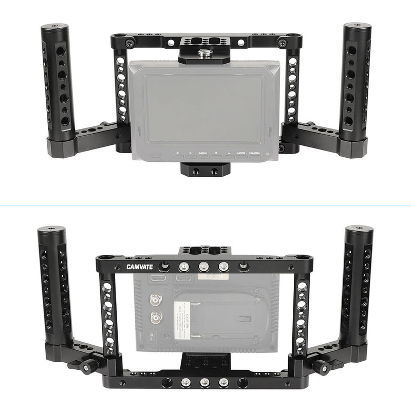 CAMVATE Director's Monitor Cage Kit with Dual Handgrips for 5 or 5.5" Monitor
