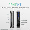 Plugable TBT3-UDZ 14-in-1 Thunderbolt 3 and USB Type-C Dual Display Dock with 96W Charging