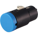 Cable Techniques Low-Profile Right-Angle XLR 3-Pin Female Connector (Standard Outlet, A-Shell, Blue Cap)