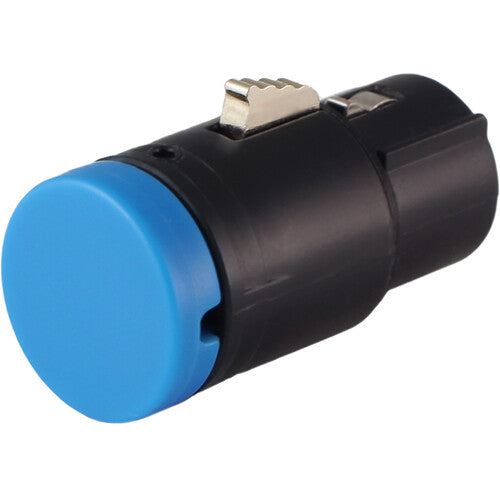 Cable Techniques Low-Profile Right-Angle XLR 3-Pin Female Connector (Standard Outlet, A-Shell, Blue Cap)
