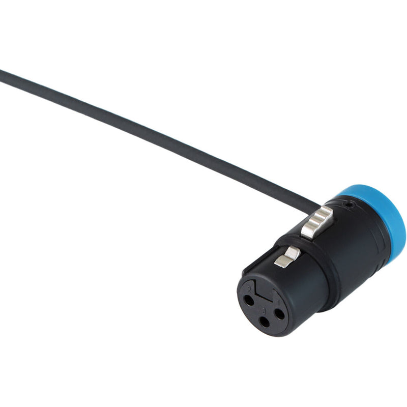 Cable Techniques Low-Profile Right-Angle XLR 3-Pin Female Connector (Standard Outlet, A-Shell, Blue Cap)