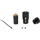 Cable Techniques Low-Profile Right-Angle XLR 5-Pin Female Connector with Adjustable Exit (Large Outlet)