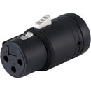 Cable Techniques Low-Profile Right-Angle XLR 3-Pin Female Connector (Standard Outlet, B-Shell, Black Cap)