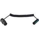 Cable Techniques Low-Profile XLR3F to TA3M Coiled Cable for Canon EOS C70 and Blackmagic Pocket Cinema (8 to 15")