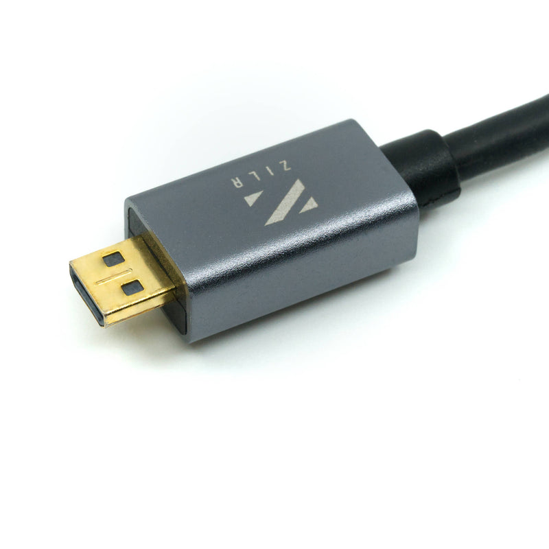 ZILR Hyper-Thin High-Speed Micro-HDMI to HDMI Cable with Ethernet (3.3')