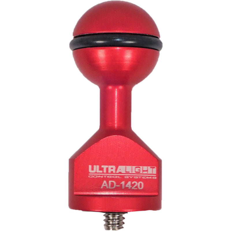 Ultralight AD-1420 Base Adapter (1/4"-20 Screw, .25" Long, Splashy Red)