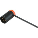 Cable Techniques Low-Profile Right-Angle XLR 3-Pin Male Connector (Standard Outlet, A-Shell, Orange Cap)