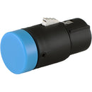 Cable Techniques Low-Profile Right-Angle XLR 3-Pin Female Connector (Large Outlet, B-Shell, Blue Cap)