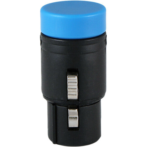 Cable Techniques Low-Profile Right-Angle XLR 3-Pin Female Connector (Large Outlet, B-Shell, Blue Cap)