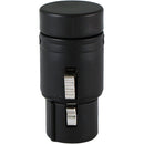 Cable Techniques Low-Profile Right-Angle XLR 3-Pin Female Connector (Large Outlet, B-Shell, Black Cap)