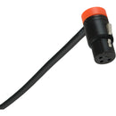 Cable Techniques Low-Profile Right-Angle XLR 3-Pin Female Connector (Large Outlet, B-Shell, Orange Cap)