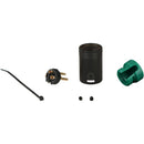 Cable Techniques Low-Profile Right-Angle XLR 3-Pin Male Connector (Large Outlet, B-Shell, Green Cap)