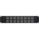 My Custom Shop 16-Port USB-A Front To Usb-B Rear Feed-Through 2RU Patch Panel with Switchcraft E Series
