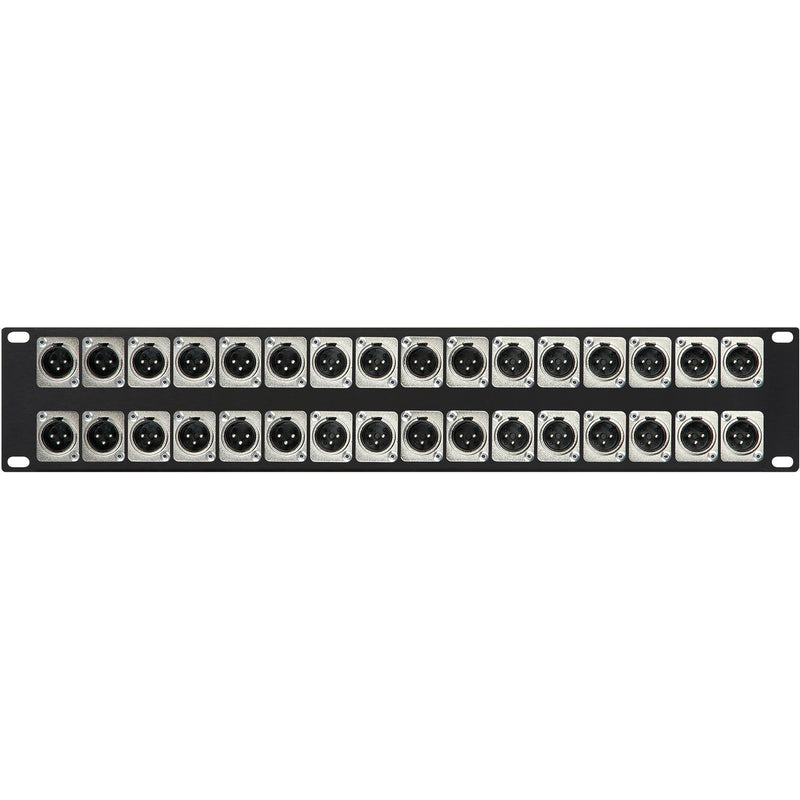 My Custom Shop XLR Feedthrough 2RU Patch Panel 32-M Front/32-F Rear