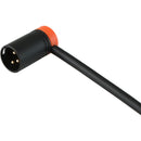Cable Techniques Low-Profile Right-Angle XLR 3-Pin Male Connector (Large Outlet, B-Shell, Orange Cap)