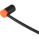 Cable Techniques Low-Profile Right-Angle XLR 3-Pin Male Connector (Large Outlet, B-Shell, Orange Cap)