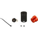 Cable Techniques Low-Profile Right-Angle XLR 3-Pin Male Connector (Large Outlet, B-Shell, Orange Cap)
