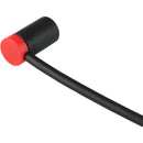 Cable Techniques Low-Profile Right-Angle XLR 3-Pin Male Connector (Large Outlet, B-Shell, Red Cap)