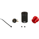 Cable Techniques Low-Profile Right-Angle XLR 3-Pin Male Connector (Large Outlet, B-Shell, Red Cap)