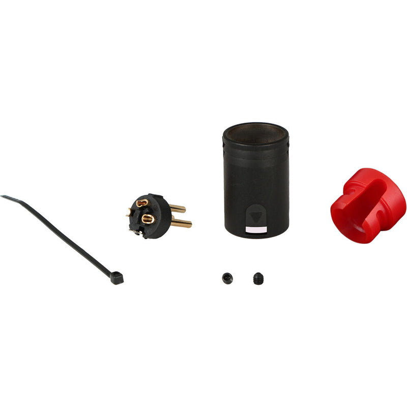 Cable Techniques Low-Profile Right-Angle XLR 3-Pin Male Connector (Large Outlet, B-Shell, Red Cap)