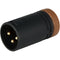 Cable Techniques Low-Profile Right-Angle XLR 3-Pin Male Connector (Standard Outlet, B-Shell, Brown Cap)