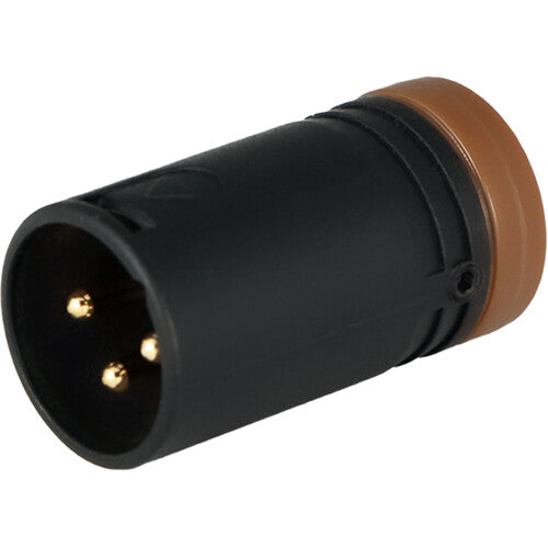 Cable Techniques Low-Profile Right-Angle XLR 3-Pin Male Connector (Standard Outlet, B-Shell, Brown Cap)