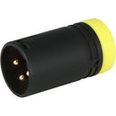 Cable Techniques Low-Profile Right-Angle XLR 3-Pin Male Connector (Standard Outlet, B-Shell, Yellow Cap)