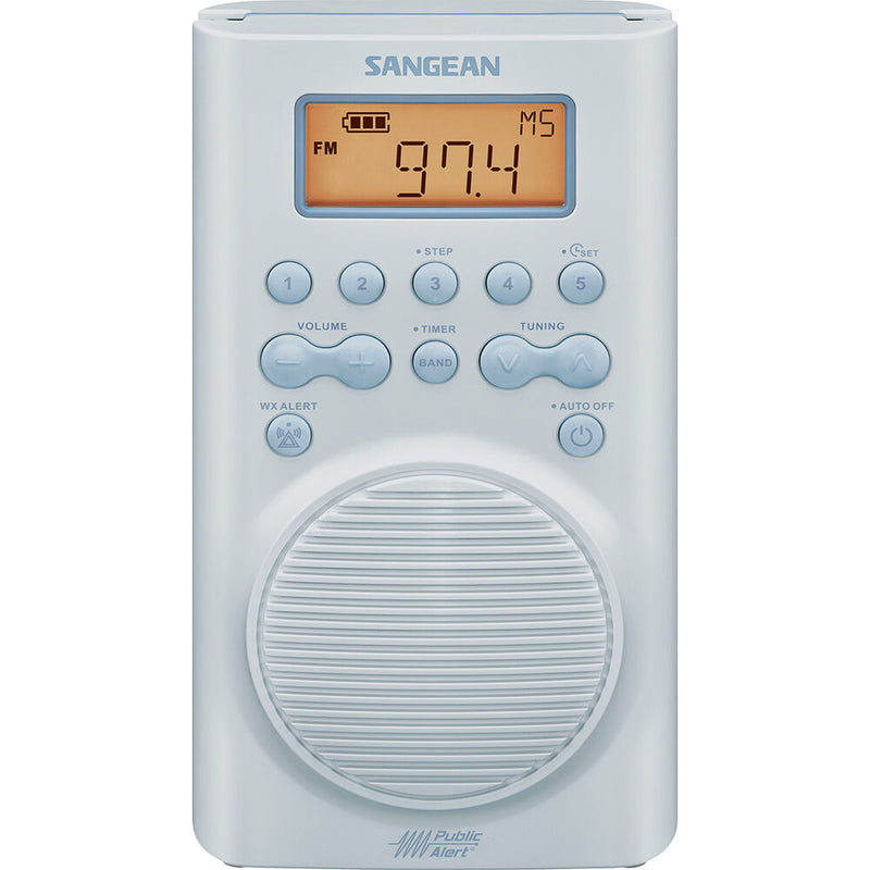 Sangean SG-100 AM/FM/Weather Waterproof Shower Radio (Sky Blue)